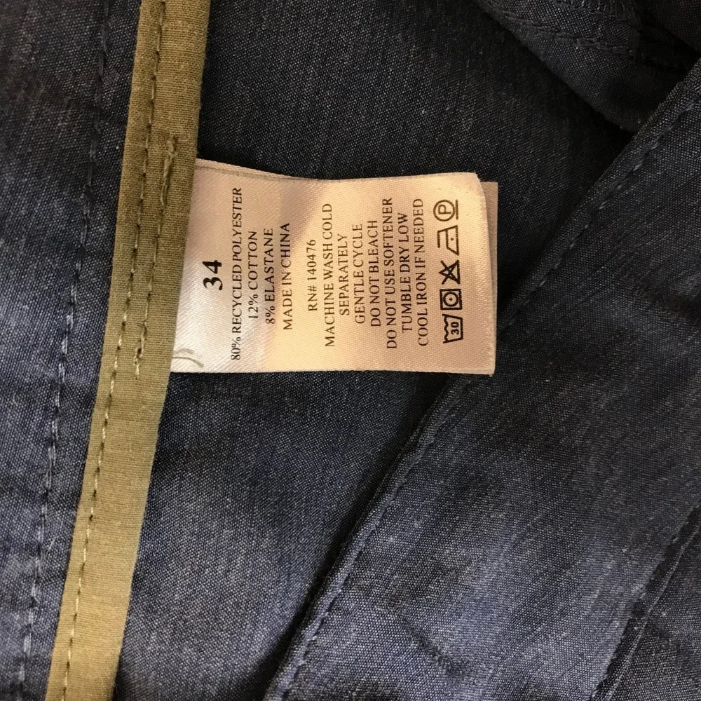 Faherty All Day Shorts Men's Blue Heathered Casual Everyday Performance Medium
